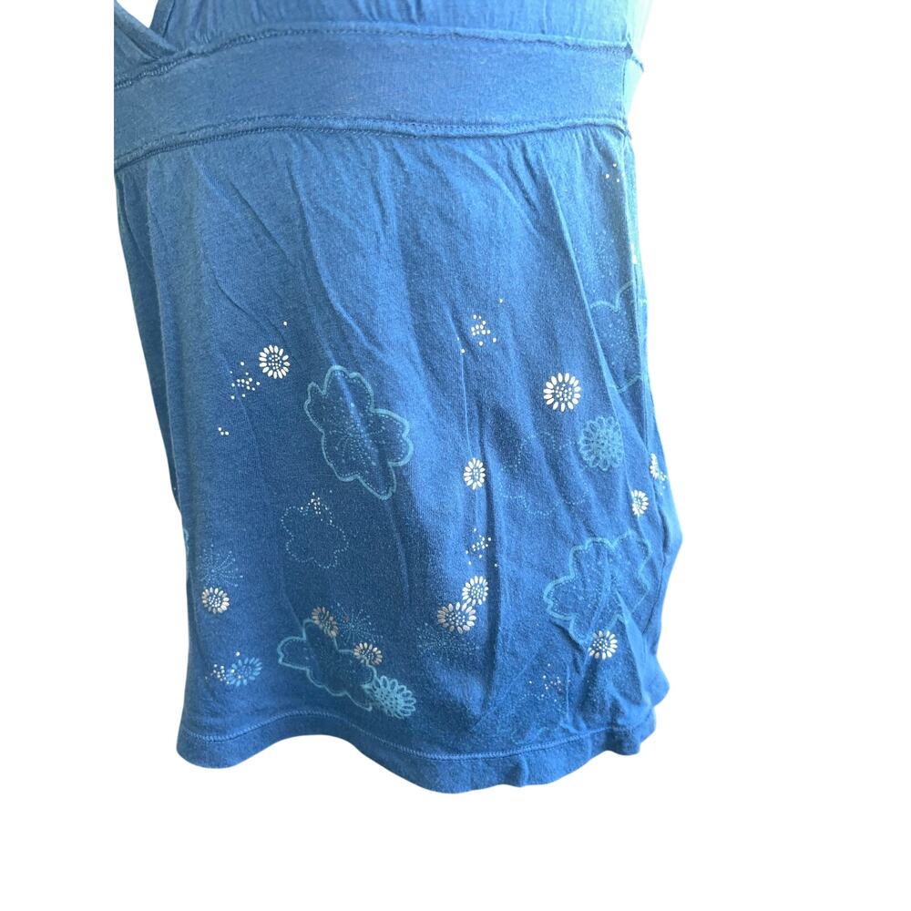 Y2K Aeropostale blue whimsy v-neck baby doll top size small - Picture 3 of 9